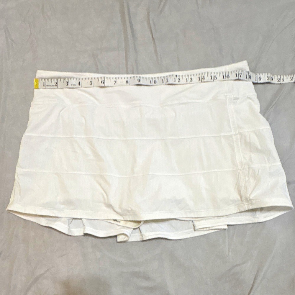 Lululemon Pleat to Street Skirt III White Tennis Running Skort W8AANS Size 12
